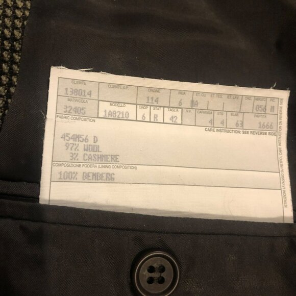 MANI Men's Houndstooth Wool Blazer Jacket Size 43R Sport Coat - Picture 5 of 9